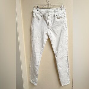 7 For All Mankind White Stretch Skinny Jeans Women’s Size 31